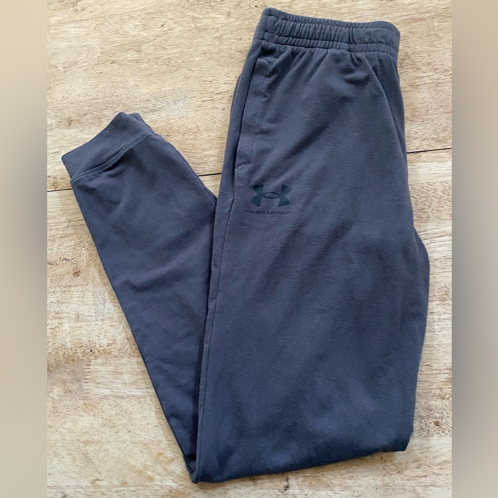 Under Armour Sz YL Dk Gray‎ Cotton Blend Joggers